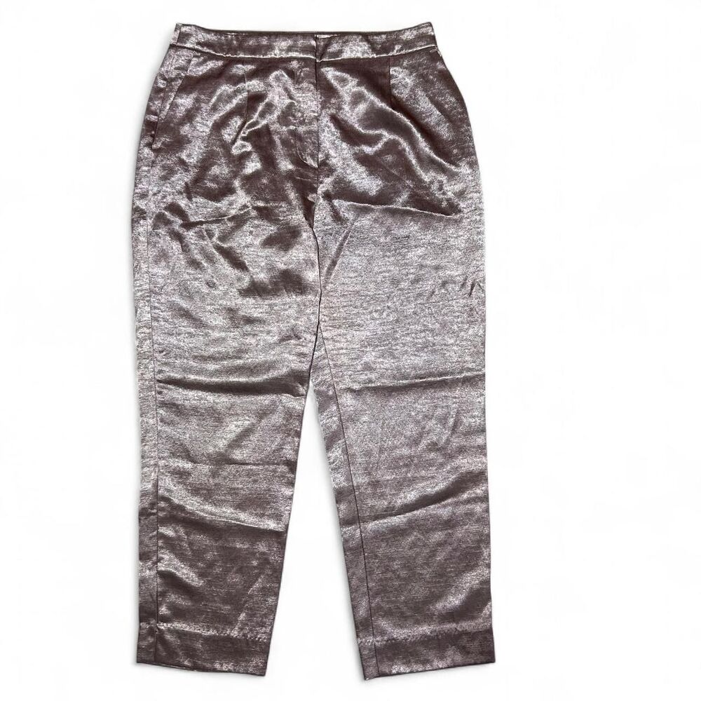 Zara Shimmery Metallic Trousers
